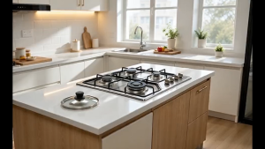 4 Burner Gas Hob Tempered Glass Top Aluminum Burner Cast Iron Pan Support Electric Ignition Fire Failure Safety Device