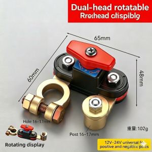 Car Battery Cut Off Switch 12V/24V Disconnect Automatic Circuit Breaker Anti-Power Off Leakage Protector Universal Auto Parts