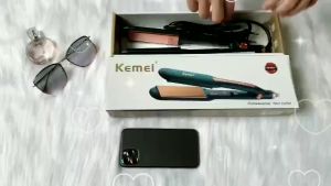 KEMEI KM-9827 Hair Straightener Catoakan 2 IN 1 Catok Rambut Lurus dan Keriting