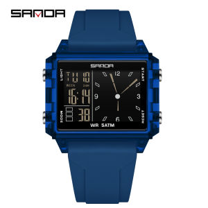 Sanda | SANDA 6273 Fashion Electronic Watches for Man Luminous Calendar Waterproof Clock Outdoor Sports Casual Ladies Digital Wristwatch