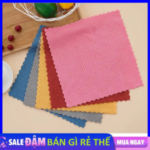 Combo 5 Khăn Lau Bếp Dập Vân Sóng - Khăn Lau Bát Đĩa Bàn Ghế Kháng Khuẩn Thấm Hút Tốt Đa Năng / Khăn Lau Đa Năng Siêu Thấm Dày Không Đổ Lông Cao Cấp