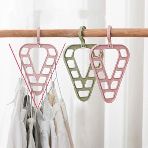 Multifunctional Triangular Nine-Hole Hanger 360° Rotatable Closet Storage Rack Bedroom Scarf Clothes Save Space Drying Rack