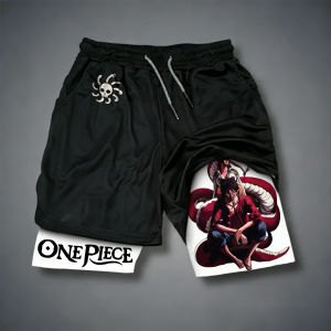Bandai | ONE PIECE Anime Boa · Hancock Printed 2-in-1 Shorts 2026 Mens Summer New Swimming Quick Drying Breathable Double Layer Shorts
