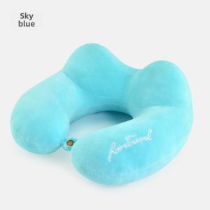 Memory Foam U-Shaped Pillow Portable Travel Sleeping Neck Support Pillow for Long Distance Plane And High Speed Train Journeys