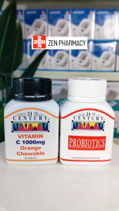 21st Chewable Vit C 1000mg 60s +21st Probiotics Vegecap 30s(Glowing skin)