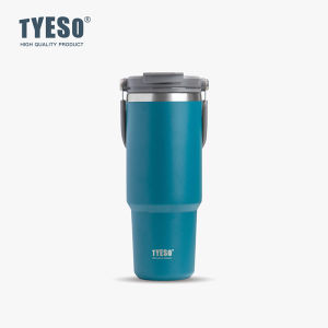 TYESO | Ly Đôi Có Ống Hút Cách Nhiệt Dung Lượng Lớn
