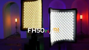 Godox FH50R / FH50B Flexible RGB and Bi-Color LED Video Panel Light with 2800-6500K Adjustable Temperature 14 Built-in Lighting Effects Mobile Phone App Control for Professional Photography and Videography