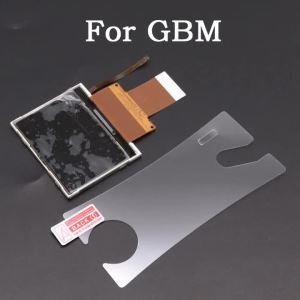 1pcs/lot Original New LCD Display Screen&Clear Protective Film for Gameboy Micro GBM Game Console Replacement part