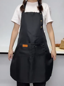 Canvas apron waterproof and anti-fouling apron restaurant special men and women work clothes kitchen household apron
