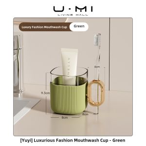 Transparent Toothbrushing Cups for Couples And Children Home Use Mouthwash Cups Luxury Minimalist Style Dental Care Utensils