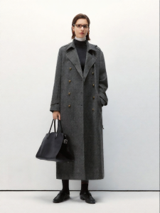 Retro Turn-down Collar Loose Fit Pure Wool Coat