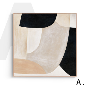 งานฝีมือสีมอเรนด์ Abstrat Decorative Painting ภาพพื้นที่นั่งโซฟาสไตล์ครีมไม้ ภาพตกแต่งห้อง ภาพวาดสุดหรูหรา