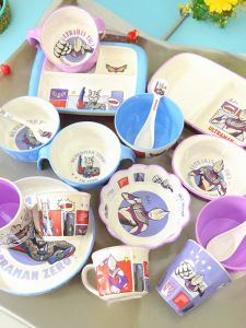 New CeroDiGa Ultraman Dining Set: Boys' Anti-Fall Bowl & Spoon