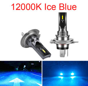 2Pcs 4300K H7 H4 H8 H11 LED Headlight Bulbs Kit High Low Beam 6500K Super White Lights Car Fog Lamps 1860 Chips 12V 24V 55W