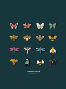 Handmade Butterfly Dragonfly Bee Insect Brooch Pin Elegant Suit Accessory Anti-Light Walk Fresh Design Original Style for Women