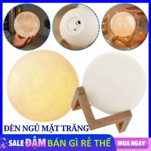 Đèn Mặt Trăng - Đèn Ngủ Moon 3D Có Chân Đế Trang Trí Decor Phòng Xin Xắn Dùng Pin / Đèn Led Độc Đáo - Đèn Ngủ Mặt Trăng Tự Làm Đẹp Mắt - Đèn Trang Trí