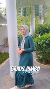 Gamis Jumbo Big Size Busui Dua Kantong Gamis Sleting LD 100 -120 cm PB 130 2025
