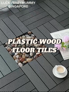 Plastic Wood Deck Tiles/Waterproof DIY Interlocking Flooring for Indoor & Outdoor Use