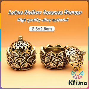 Klimo Mini Incense Burner Interior Lotus Alloy Hollow Incense Burner Base