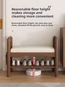 CHUJUN | Elderly-Friendly Foldable Shoe Bench with Storage 1 Piece