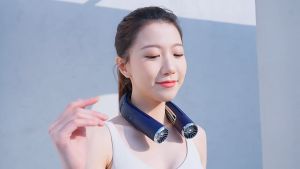 Portable Neck Fan Air Conditioner 6000mAh Rechargeable 2 Cooling Plates 3 Speed Wrap-around Cooling Neck Fan For Office Exercise Hiking