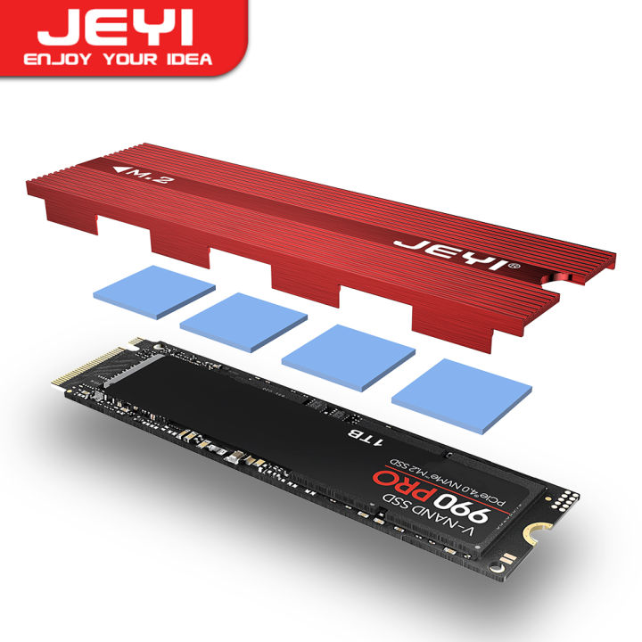Xiatiaosann M.2 SSD Kühler 4er Set - Aluminium Heatsink Mit Wärmeleitpads Für NVMe SSDs