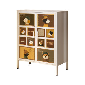 Meisda Iron Chest of Drawers Bedroom Wall Mounted Storage Cabinet Living Room Vintage Style Storage Cabinet Luxury Minimalist