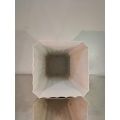 Tall Square Shell Pot White/Orange V-2 (8 Inches x 12 Inches) Best for Indoor Outdoor and Rare Plants. 