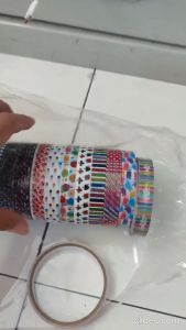 1 buah selotip toples kado hadiah fancy / isolasi kartun gliter / selotip kartu ucapan serbaguna