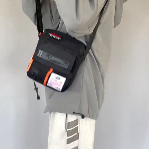 【Babbage Cahill】pouch bag Mens Simple Casual Durable Shoulder Bag Large Capacity Multi Pocket Oxford Fabric Crossbody Bag beg lelaki