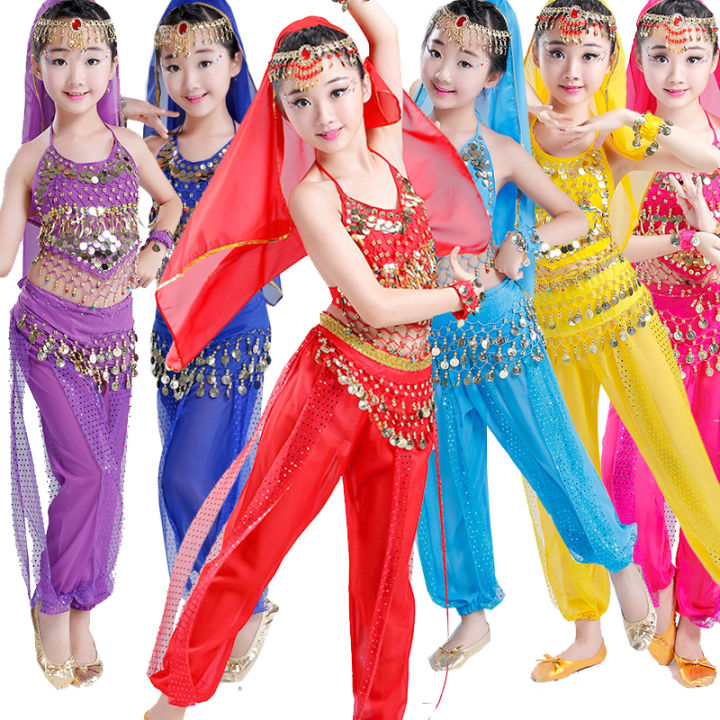 Children's Indian Dance Costume Girls' Belly Dance Performance Costume ...