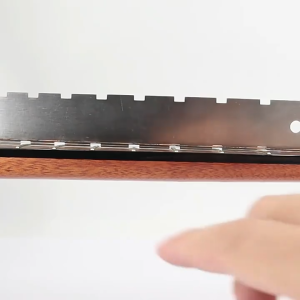 Guitar Neck Notched Straight Ruler Guitar Fret Leveling Ruler Double Notched Straightedge Luthiers Tool Easy to Use
