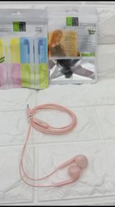 Headset Macaron+Mic U19 handsfree Extra Bass Earphone U-19