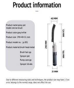 Crevice Cleaning Brush Removable Brush Head Bathroom Crevice Brush Fits Seams High Efficiency