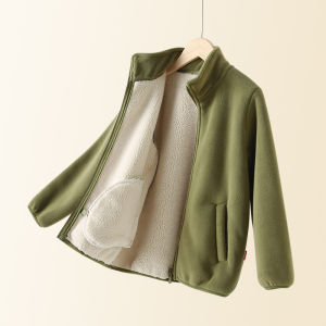 Thickened Fleece Childrens Jacket Inner Lining Anti-Cold down Vest for Boys And Girls in Northeast Autumn And Winter School Uniform Essential