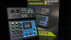 RAYHAYES Professional Audio Mixer with USB Playback PC Bluetooth MP3 Input for DJ Live Streaming