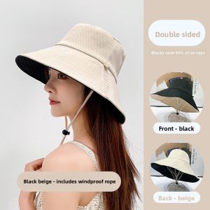 JIFANPAUL | Dual-Sided Sun Protection Hat with Wide Brim for Women