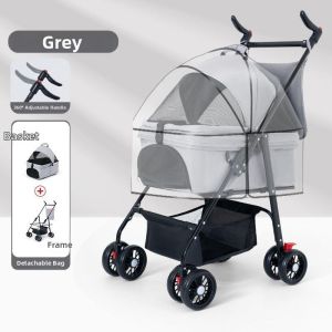 AYIJIE | Lightweight Foldable Double-layer Pet Stroller