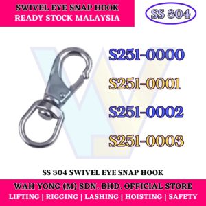 STAINLESS STEEL 304 SWIVEL EYE SNAP HOOK