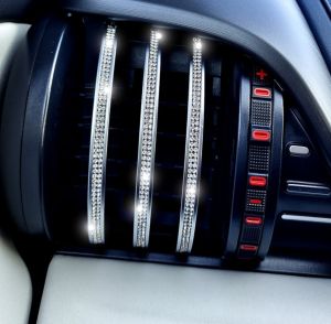 Benz Diamond Car Stickers for BYD Yuan plus up Steering Wheel Interior Decoration Center Control Patch Modification Accessories