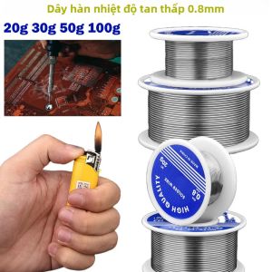 Dây Hàn Điểm Nóng Chảy Thấp 08mm Với Lõi Nhựa Thông Bảo Vệ Môi Trường Dải Thiếc Hàn Bật Lửa Tiêu Hao Có Sẵn