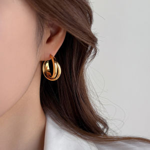 Geometric Design Luxury Silver Earrings