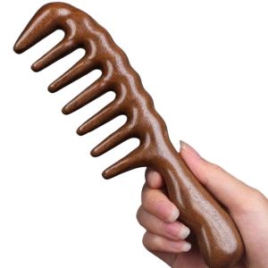 Wooden Massage Comb Wooden Head Foot Massager Scalp Wood Therapy Massage Tools Handmade 100% Natural Red Sandalwood Haifor Head