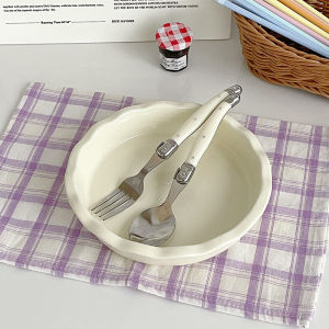 Set/2Pcs Ceramic Pie Pans 8 Inches Pie Plate with Ruffled Edge Round Baking Dish Oven Safe