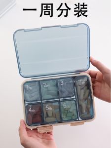 Portable Large Capacity Medicine Box Week Long Seven Days Pill Organizer Convenient Carry JK Quality New Model Medicine Container