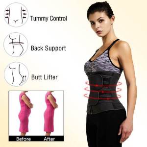 【Local stock】Shapewear Waist Trimmer for Women Tummy Waist Shaper Waist Trainer Body Shaper Girdles Corset Trimmer Belt Body Weight Loss Tummy Belly Fat Trimmer Sauna Sweat Belt Adjustable Slimming Fitness Worktout Body