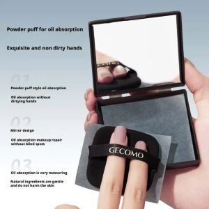100 Count Oil Blotting Papers with Mirror Shine Remover Without Destroying Makeup Travel Friendly Face Tool