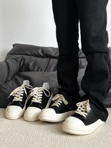 Ro Low Ankle Thick Sole Big Head Canvas Shoes Mens Cleanfit Work Clothing Derby Shoes American Milk Fragrance Bottom Casual Board Shoes Tide