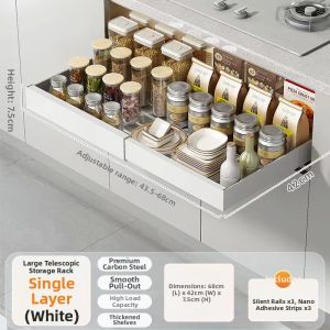 GUANGMANZHI | Adjustable Pull-out Kitchen Storage Rack