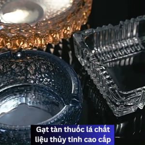 Gạt Tàn Chất Liệu Thủy Tinh Cao Cấp Hình Tròn Ấm Pha Trà